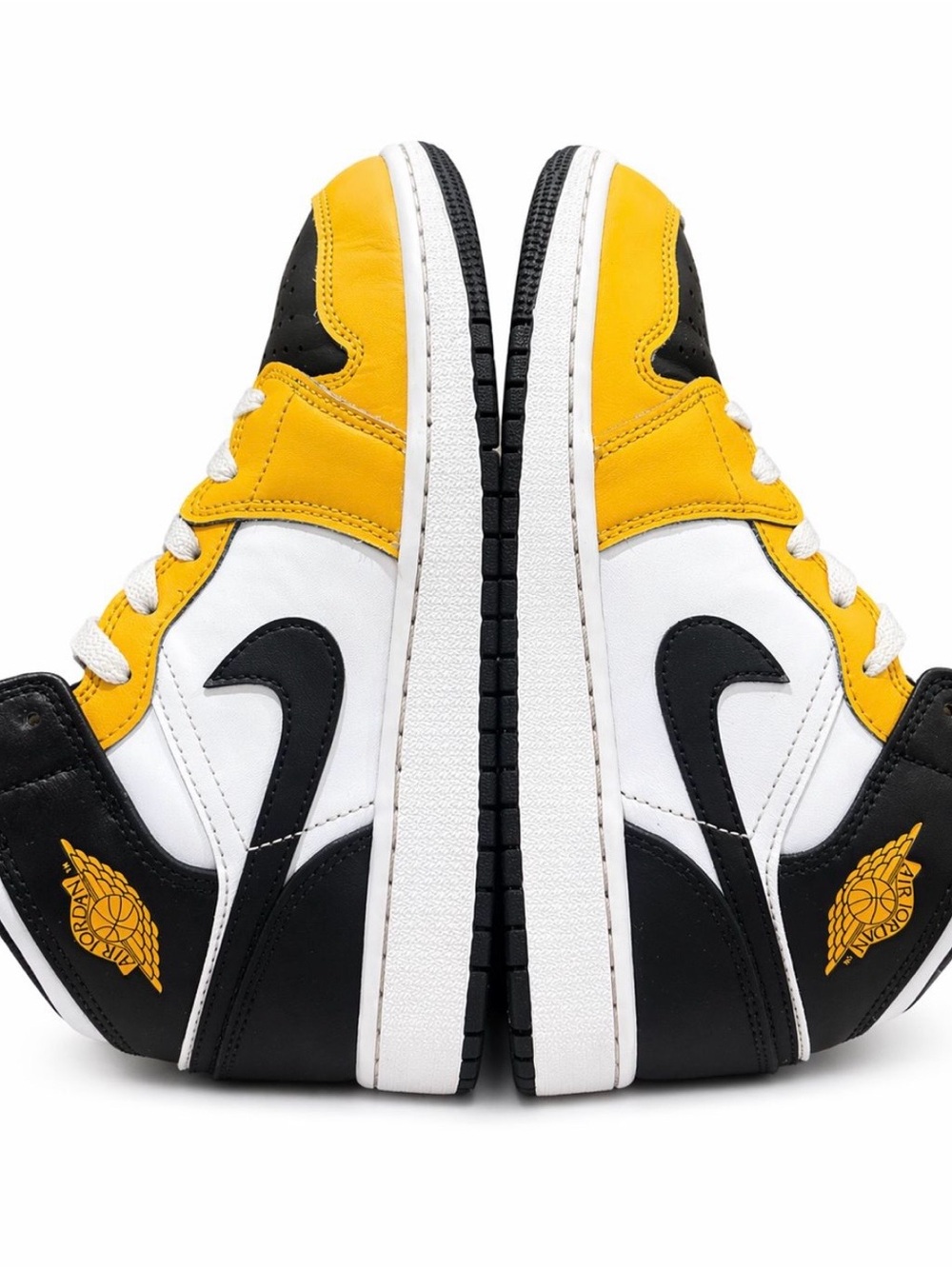 Nike Air Jordan 1 Mid Men’s Sneakers - Yellow Black White